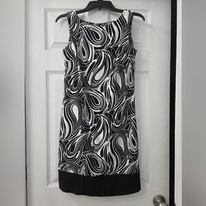 AB Studio Monochrome Abstract Dress